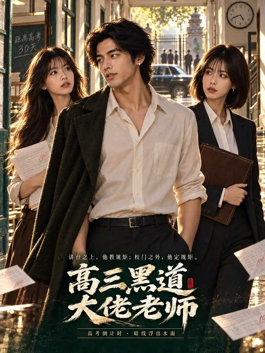 橙果短剧《高三黑道大佬老师》竖屏封面
